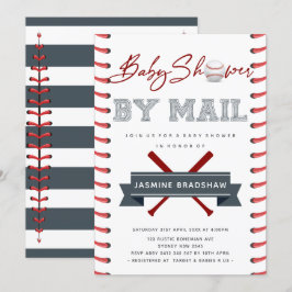 Invitación Baby Shower De Béisbol Por Correo
