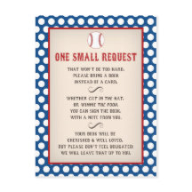 Baby Shower de béisbol trae una postal de solicitu