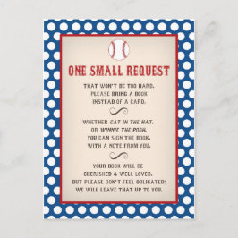 Invitación Baby Shower de béisbol trae una postal de solicitu