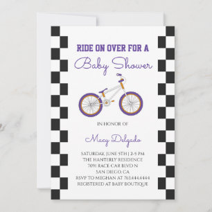 Invitación Baby Shower de Bicicleta BMX