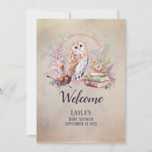 Invitación Baby Shower de bienvenida de Magic Owl