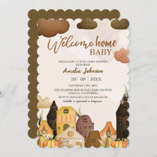 Invitación Baby Shower de bienvenida para bebé calabaza