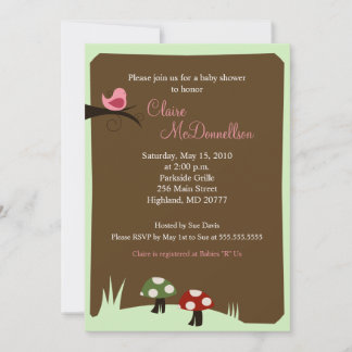 Invitación Baby Shower de Birdie Woodland 5x7