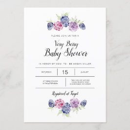 Invitación Baby Shower de Blackberry | Berries acuarelas