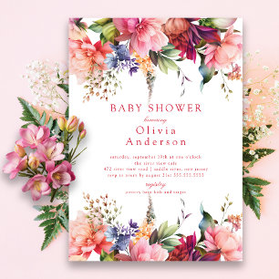 Invitación Baby Shower de blogs rosas