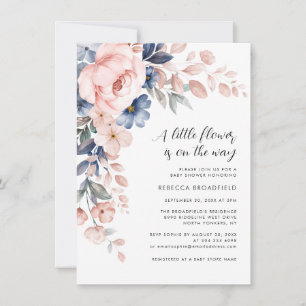 Invitación Baby Shower de Bloom Floral Rosa