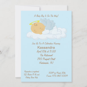 Invitación Baby Shower de Blue Baby Angel