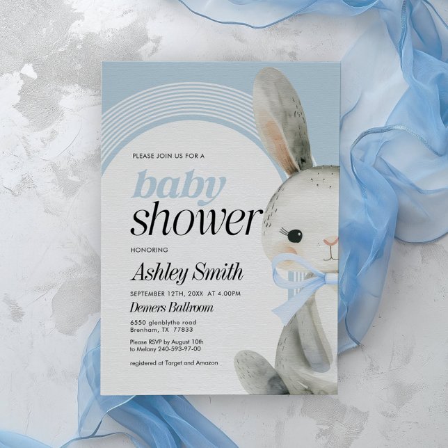 Invitación Baby Shower de Blue Bunny (Subido por el creador)