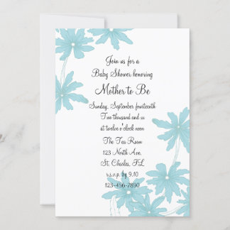 Invitación Baby Shower de Blue Daisies