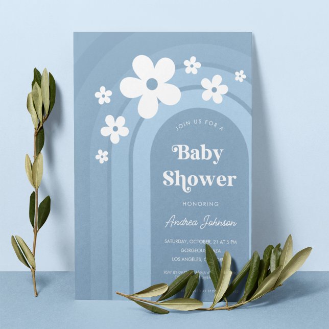 Invitación Baby Shower de Blue Daisy Boho Rainbow Ombre 70 (Subido por el creador)