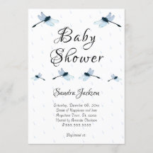 Invitación Baby Shower de Blue Dragonfly Boy