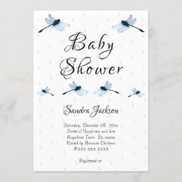Invitación Baby Shower de Blue Dragonfly Boy
