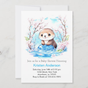 Invitación Baby Shower de Blue Floral Boy