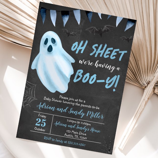 Invitación Baby Shower de Blue Ghost Halloween (Subido por el creador)