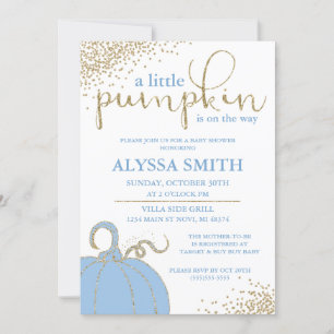 Invitación Baby Shower de Blue Little Pumpkin Fall