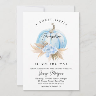 Invitación Baby Shower de Blue Pumpkin Boho Floral Boys 