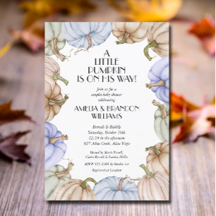 Invitación Baby Shower de Blue Pumpkins Boy