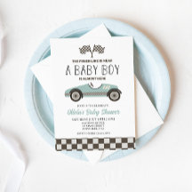 Baby Shower de blue Race Car