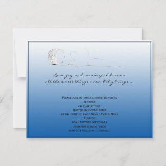 Invitación Baby Shower de Blue Sketch
