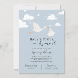 Invitación Baby Shower de Blue Stork por correo