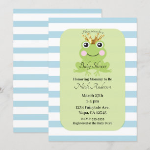Invitación Baby Shower de Blue Storybook Fairy Tale Frog