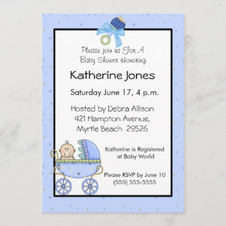 Invitación Baby Shower de Blue Stroller