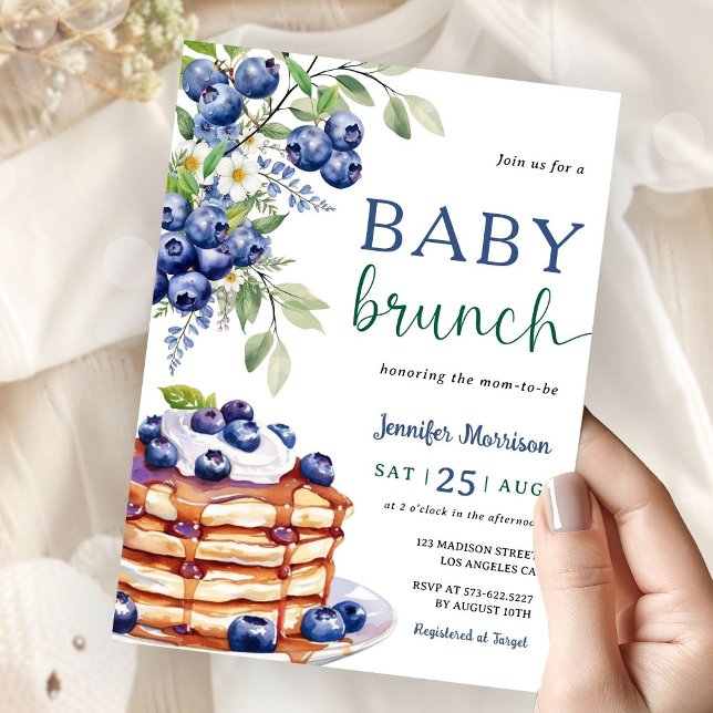 Invitación Baby Shower de Blueberry Baby Brunch Bo (Subido por el creador)