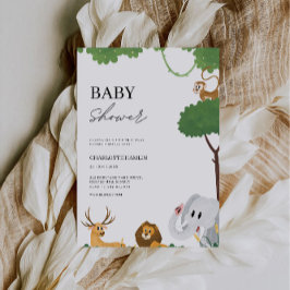 Invitación Baby Shower de bodas Animales