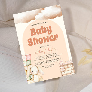 Invitación Baby Shower de Boho Cute Rabbit