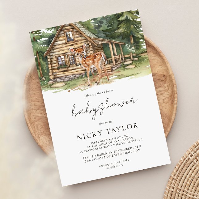 Invitación Baby Shower de Boho Woodland Animals (Subido por el creador)