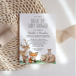 Invitación Baby Shower De Boho Woodland Animals