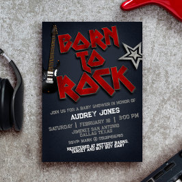 Invitación Baby Shower de Born to Rock