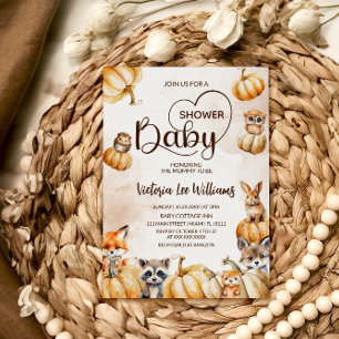 Invitación Baby Shower de Bosque de Otoño