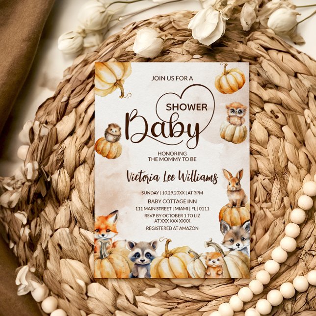Invitación Baby Shower de Bosque de Otoño (Subido por el creador)