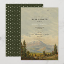 Baby Shower de bosque de pinos neutros de género