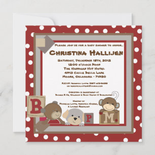 Invitación Baby Shower de Botones de Cocalo 5x5