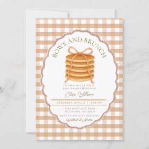 Invitación Baby Shower de Bows and Brunch Pancake