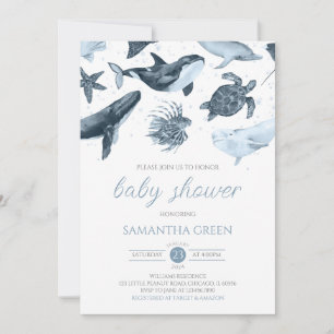 Invitación Baby Shower de Boy Under the Sea