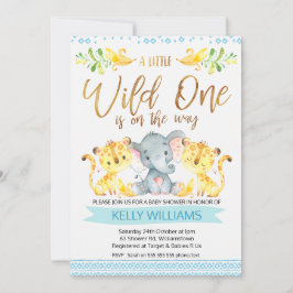 Invitación Baby Shower de Boys Jungle Wild One