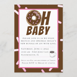 Invitación Baby Shower de brunch con salpicaduras 