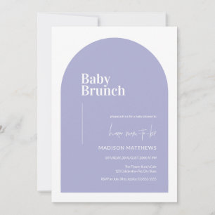 Invitación Baby Shower de Brunch de Bebé con arco mínimo mora