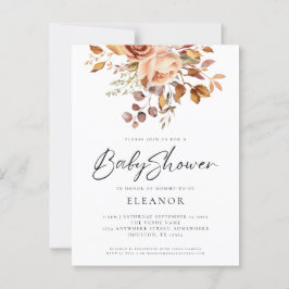 Invitación Baby Shower de Budget Terracotta Floral