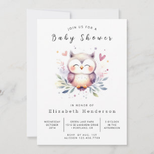 Invitación Baby Shower de búho ruso en línea