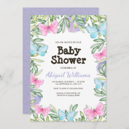 Invitación Baby Shower de Butfly Garden
