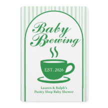 Baby Shower de Café Antiguo - Verde Antiguo