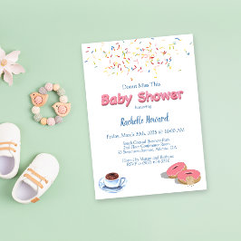 Invitación Baby Shower De Café Y Donut Espolvorea