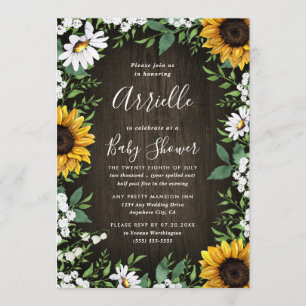 Invitación Baby Shower de caída floral del país ruso del gira