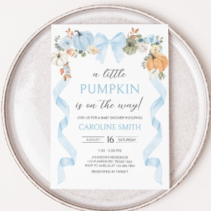 Invitación Baby Shower de Calabaza Azul