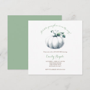 Invitación Baby Shower de calabaza blanca invita a la neutral