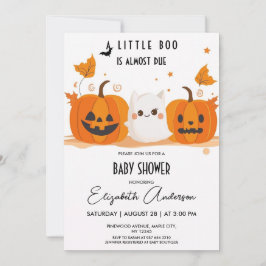 Invitación Baby Shower de calabaza de Halloween